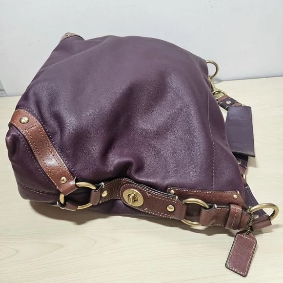 Vintage COACH Carly Hobo Bag Purse Purple Large Y2K No. F0882-10616 - Picture 7 of 16